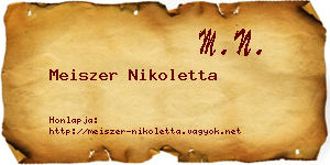 Meiszer Nikoletta névjegykártya